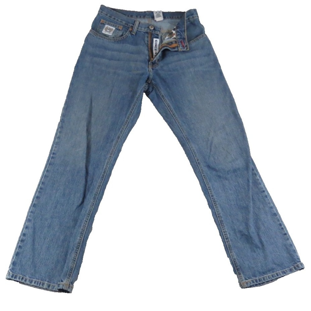 Cinch Bronze Label Mens 30x30 Slim Fit Western Jeans Blue Denim High Rise Cowboy